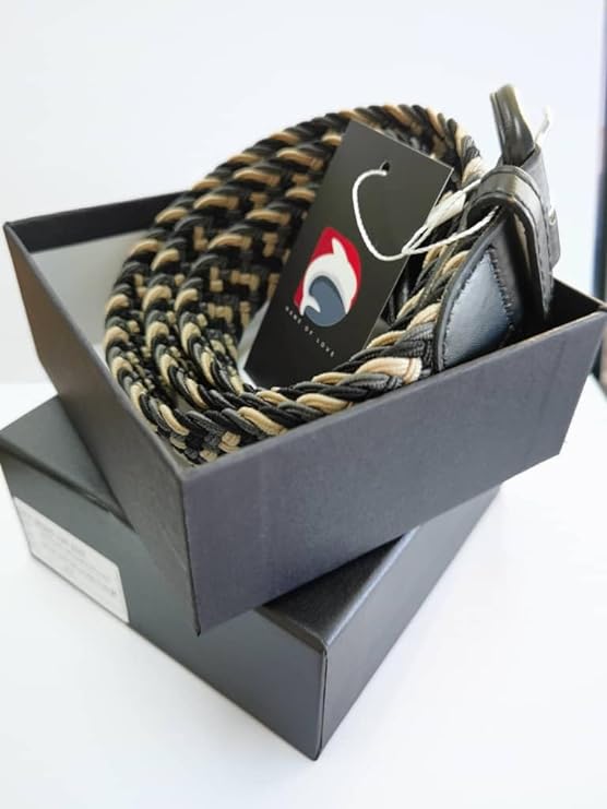 Name of Love Elastic Mens Belt Jeans Casual Stretch Woven Golf Cloth Belt for Men Flexible Shorts Pants Stretchy Belts